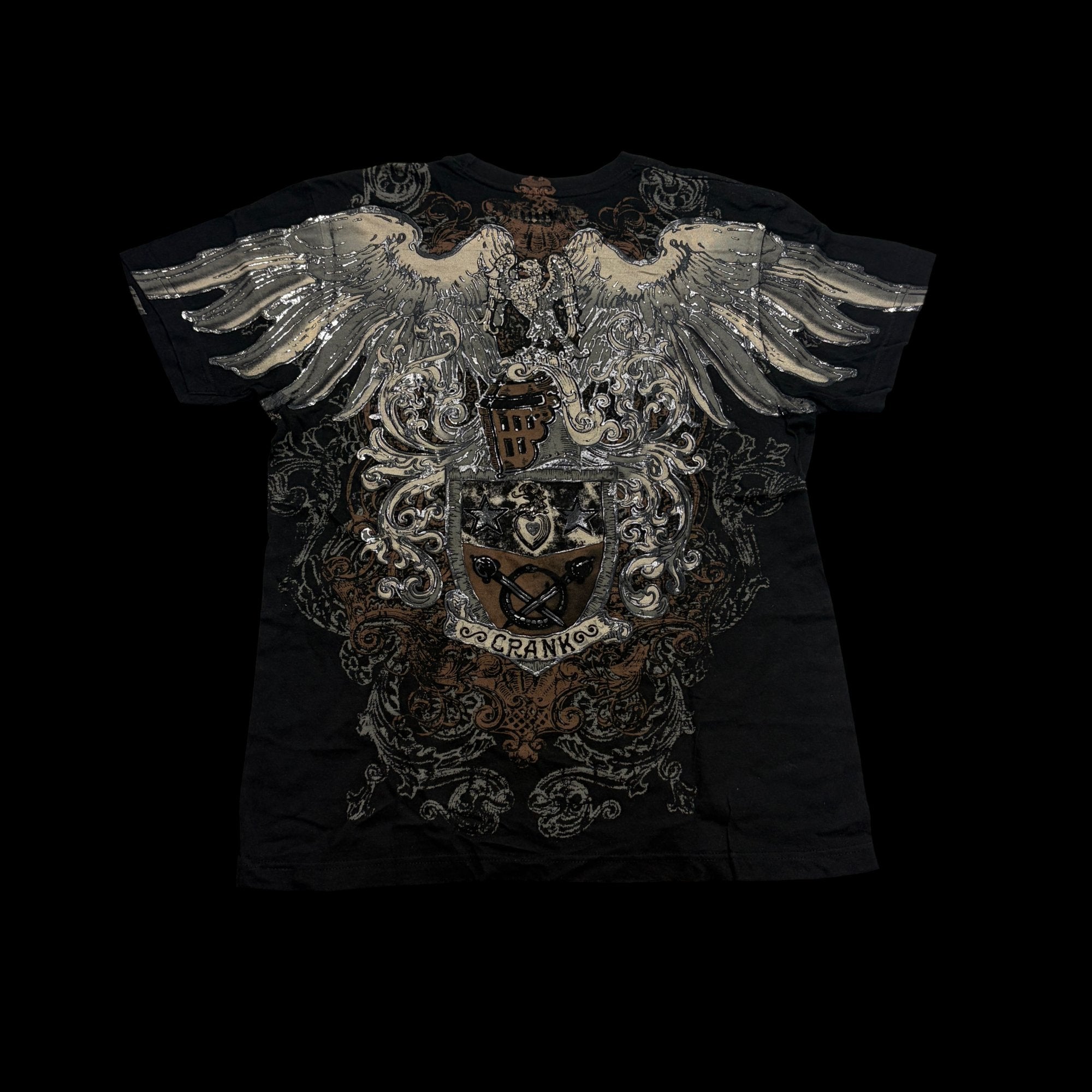 Crank All Over Graphic Short Sleeve T-Shirt Black