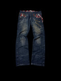 00' Rodeo Plaid Pocket Distressed Denim