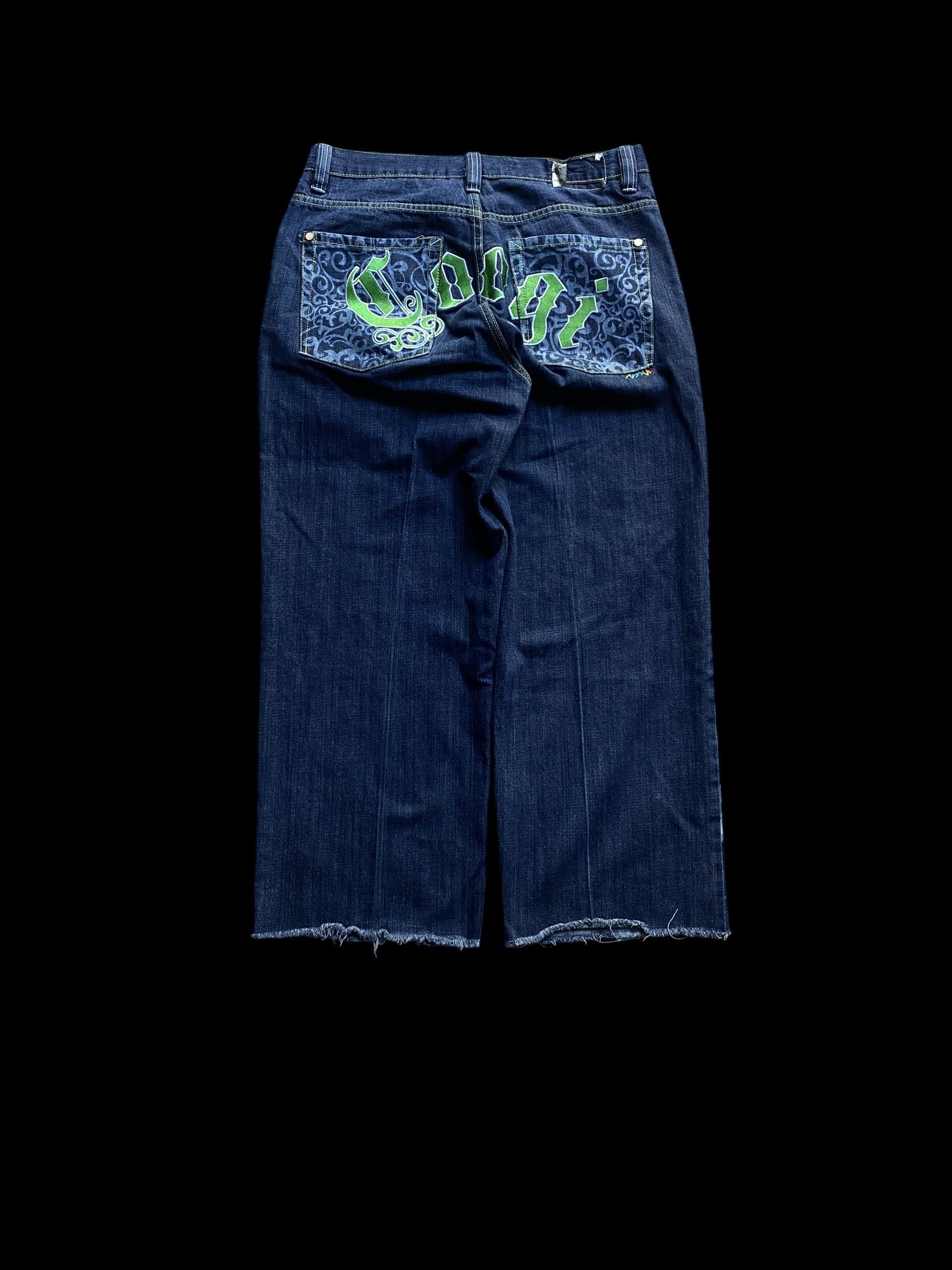 Coogi Union Jack Graphic Denim Jeans Blue