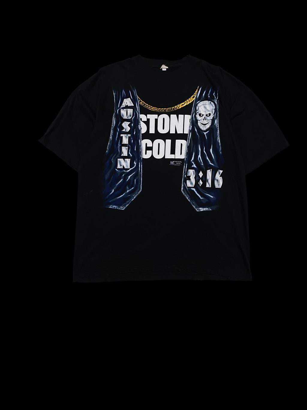Vintage 1999 WWF Stone Cold Steve Austin Graphic T-Shirt Black