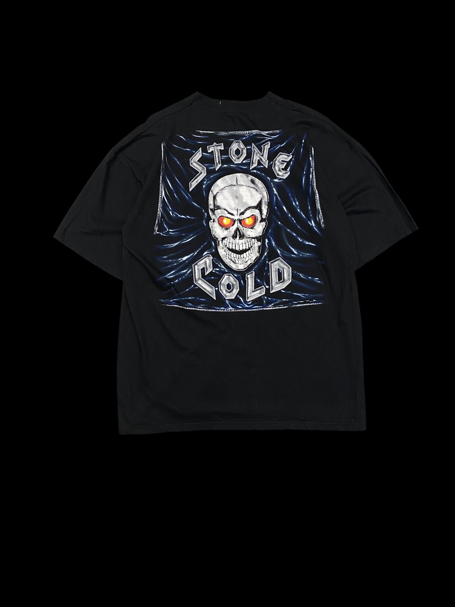 Vintage 1999 WWF Stone Cold Steve Austin Graphic T-Shirt Black