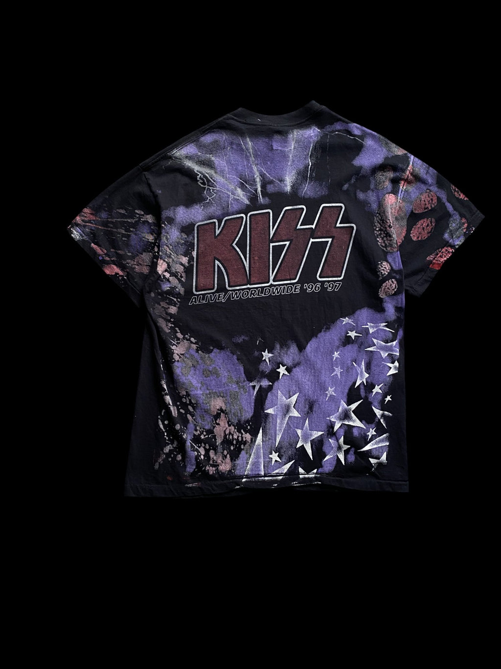 Vintage Reprint KISS 90's Alive Worldwide Tour Graphic T-Shirt Black