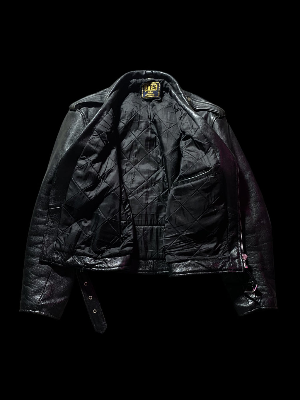 JTS Biker Leather Jacket Black