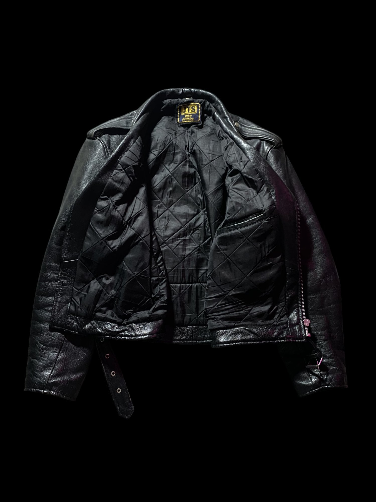 JTS Biker Leather Jacket Black