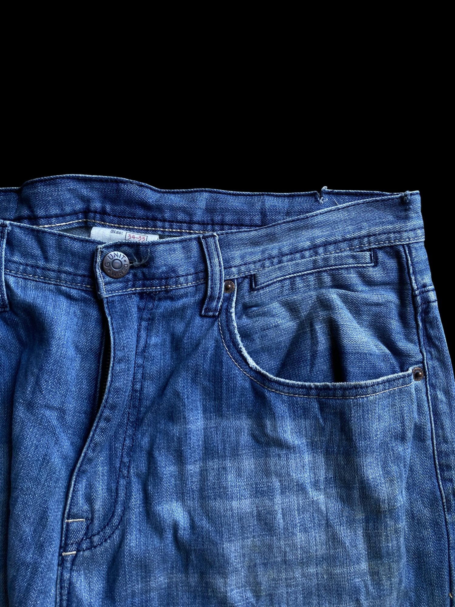 G-Unit 00's Logo Graphic Denim Jeans Blue