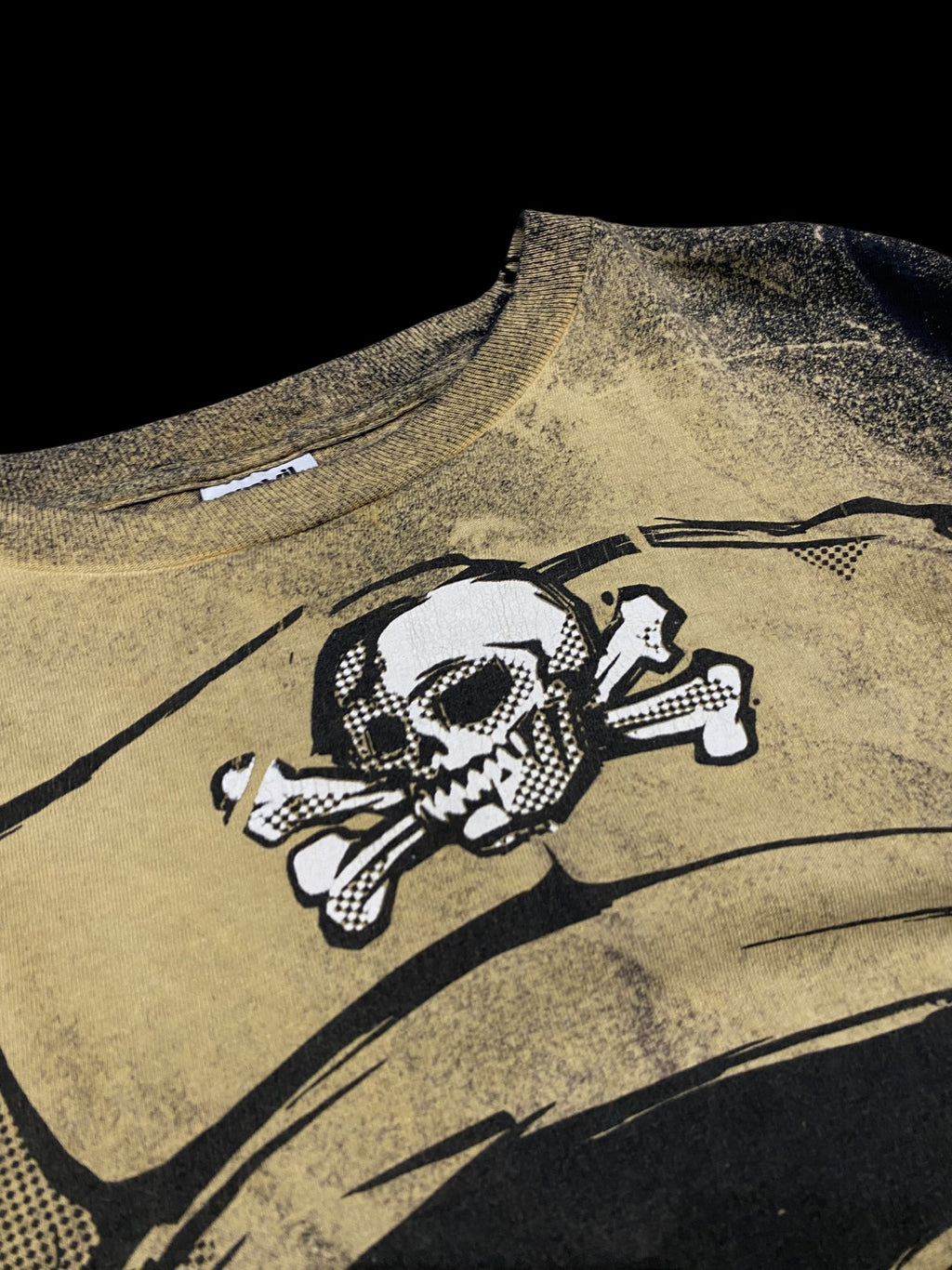 89' Anvil Graphic Skull T-shirt Black Yellow