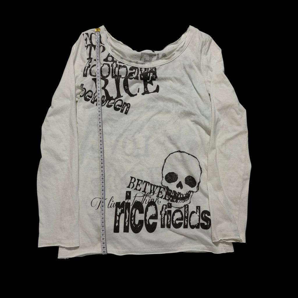 00' Graphic Skull Design Long Sleeve Tee