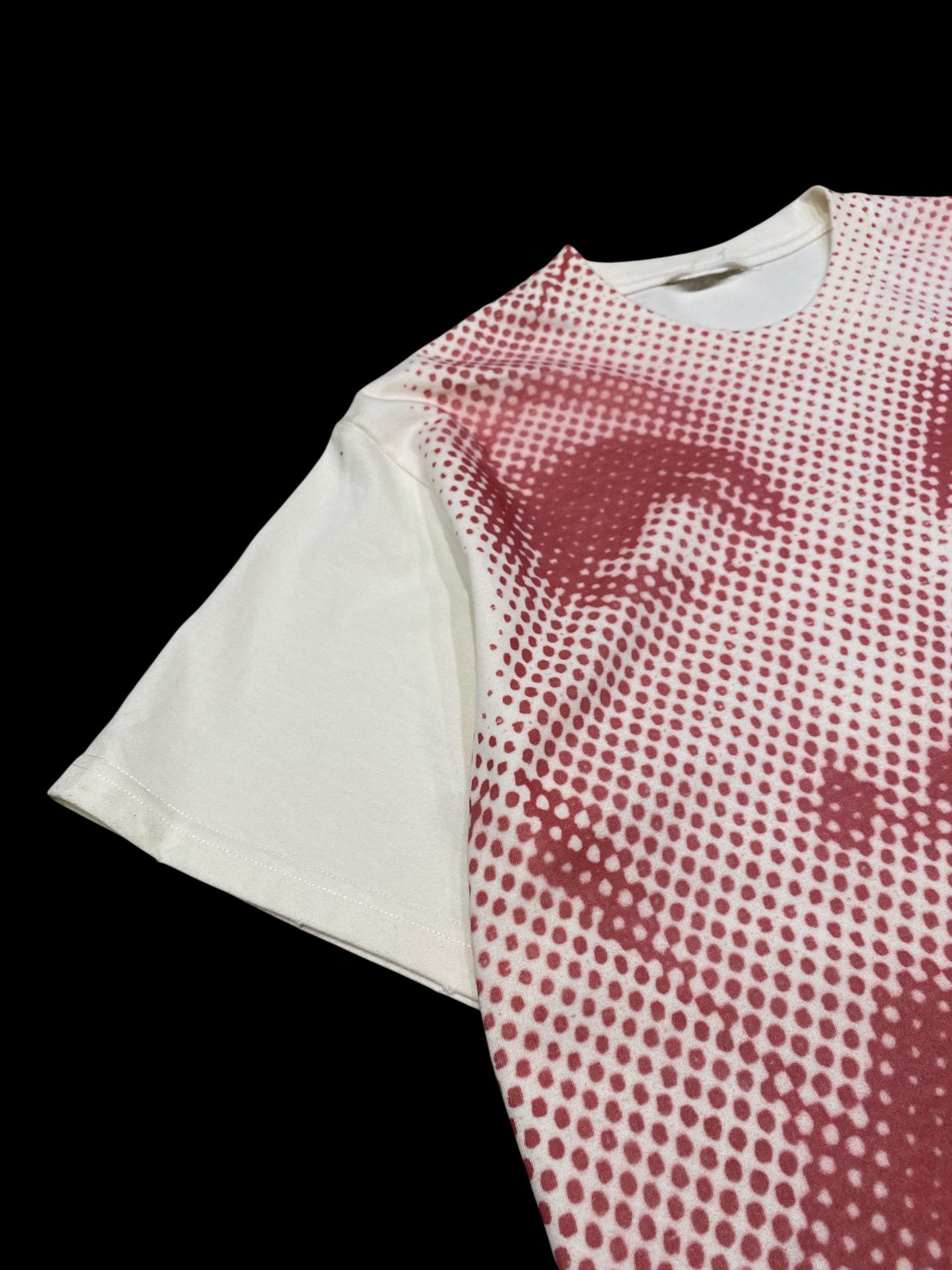 Pop Art Graphic Face T-Shirt Cream Red