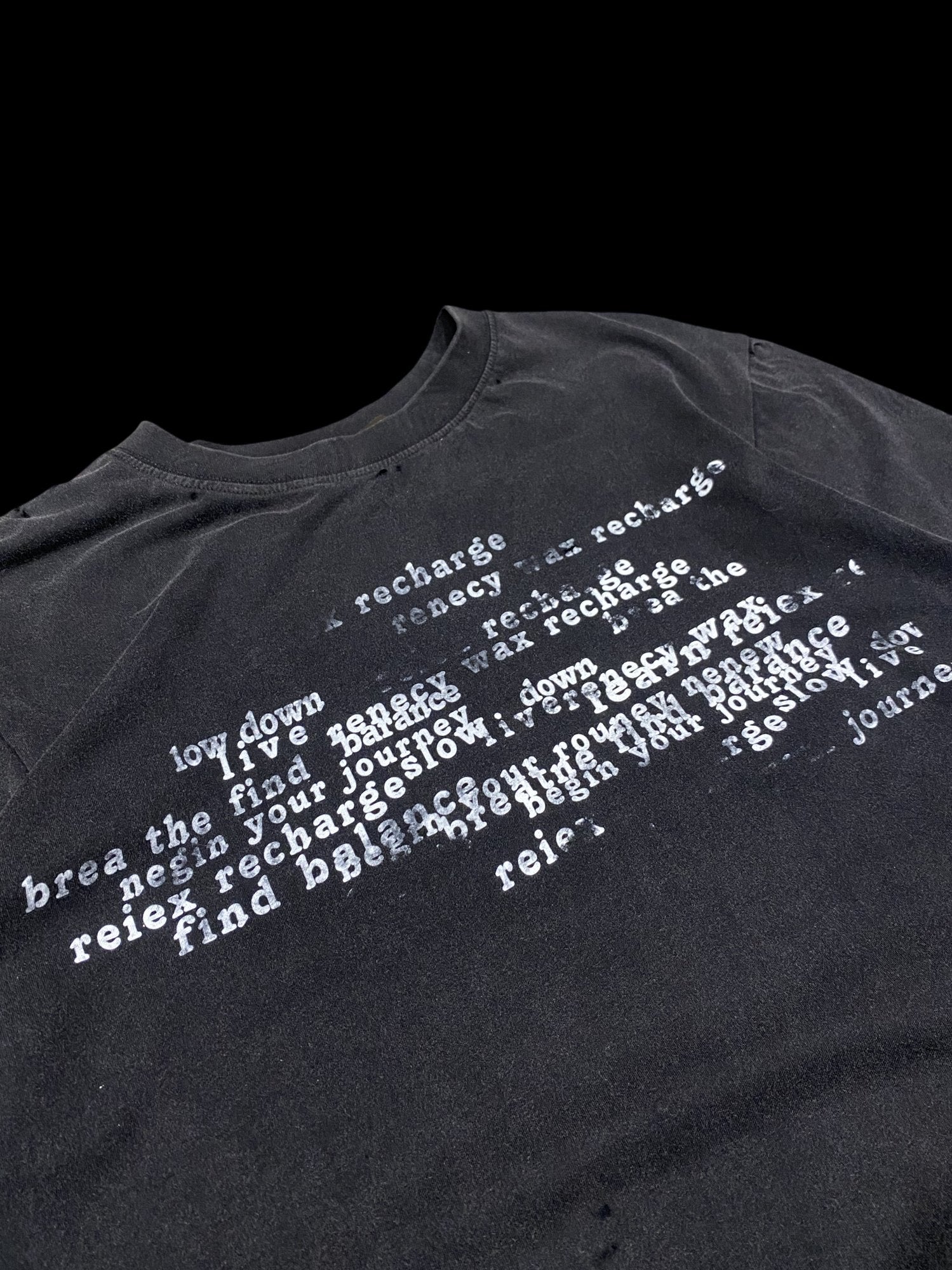 Graphic Long Sleeve Layered T-shirt Black