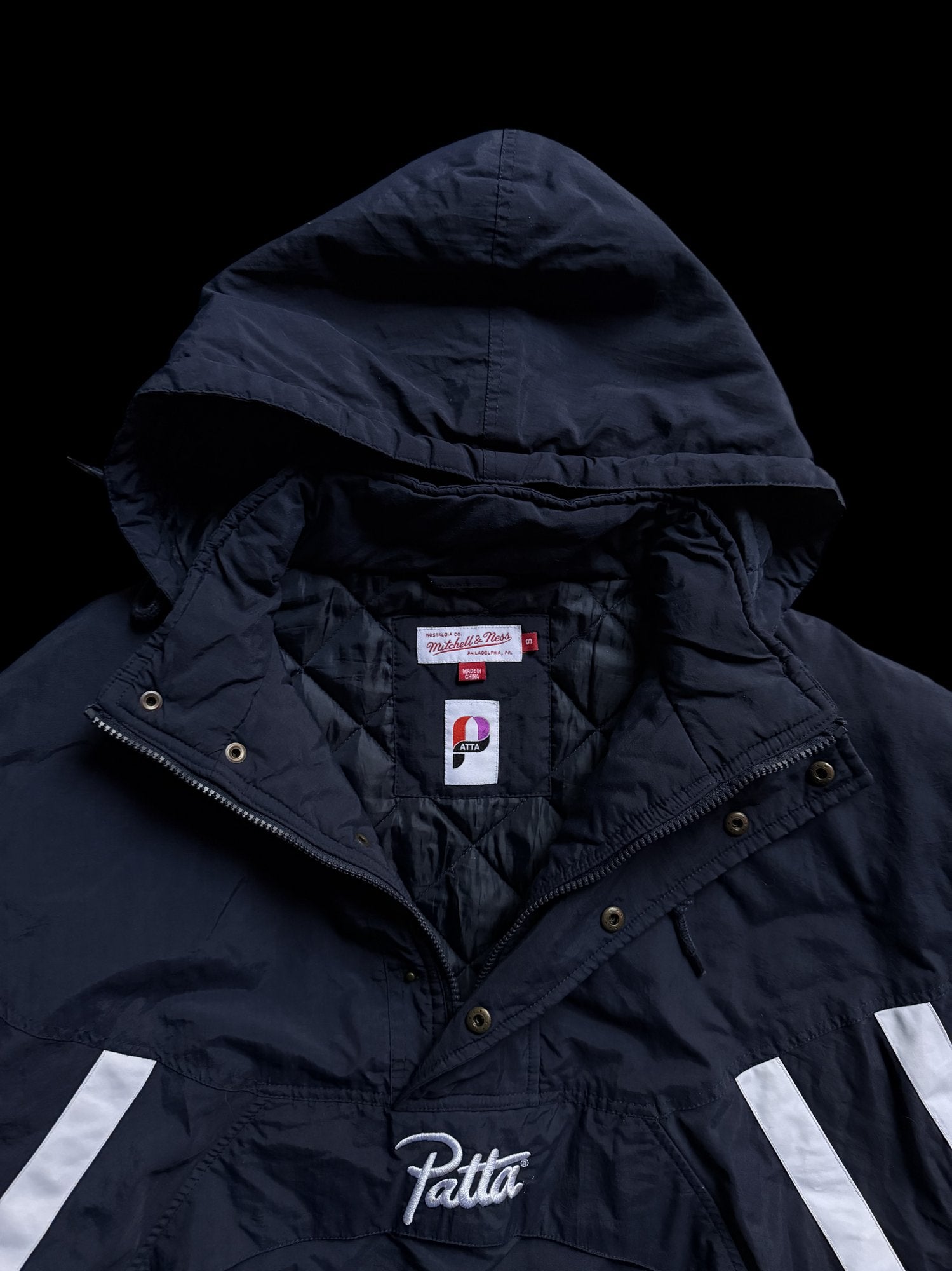 Patta Mitchell & Ness Anorak Jacket Navy Blue