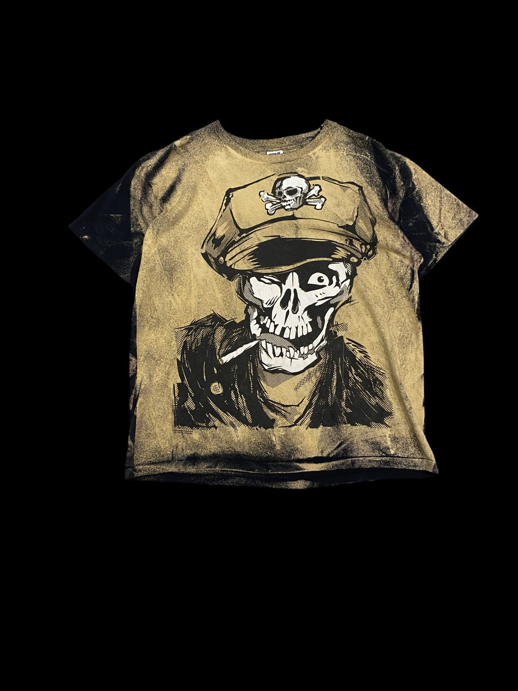 89' Anvil Graphic Skull T-shirt Black Yellow