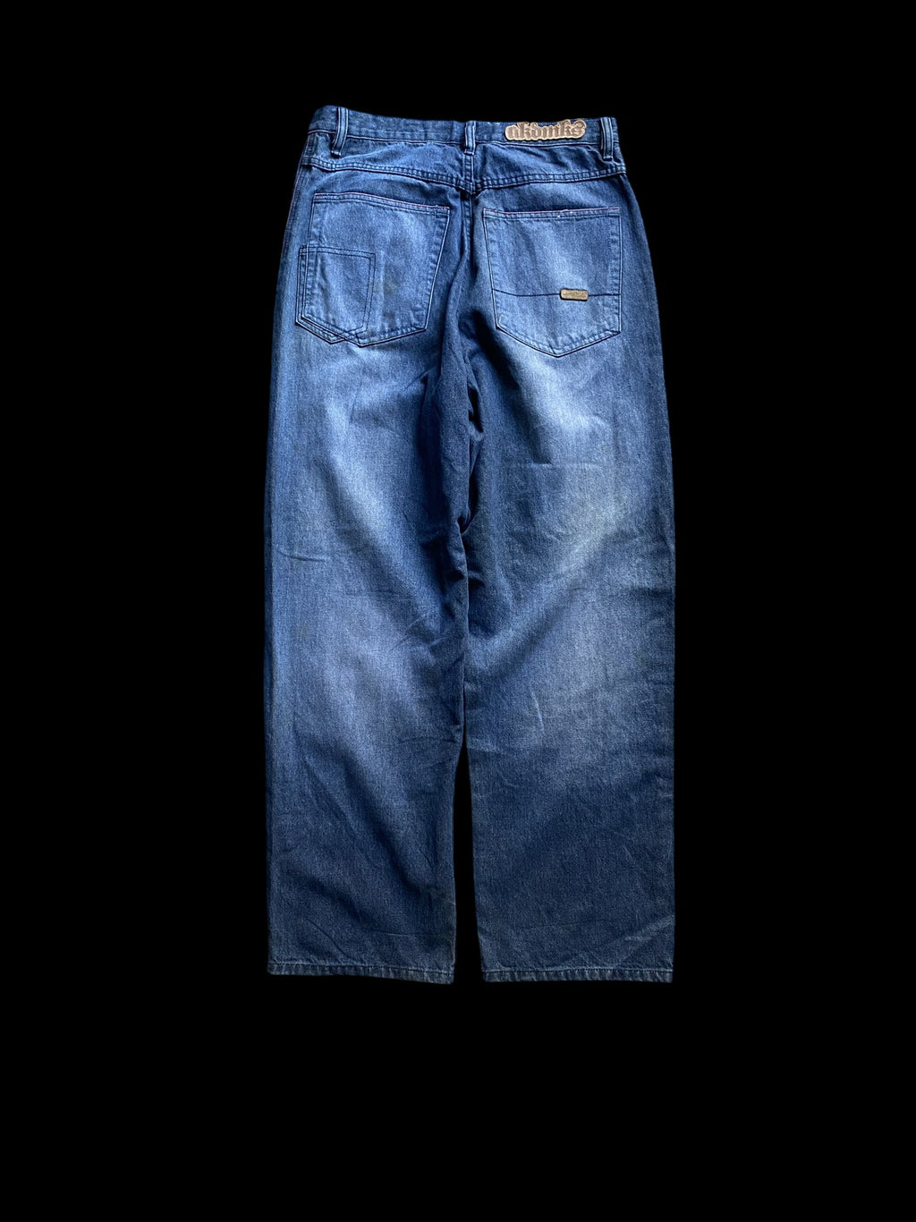 Akdmks Wide Leg Denim Jeans Blue