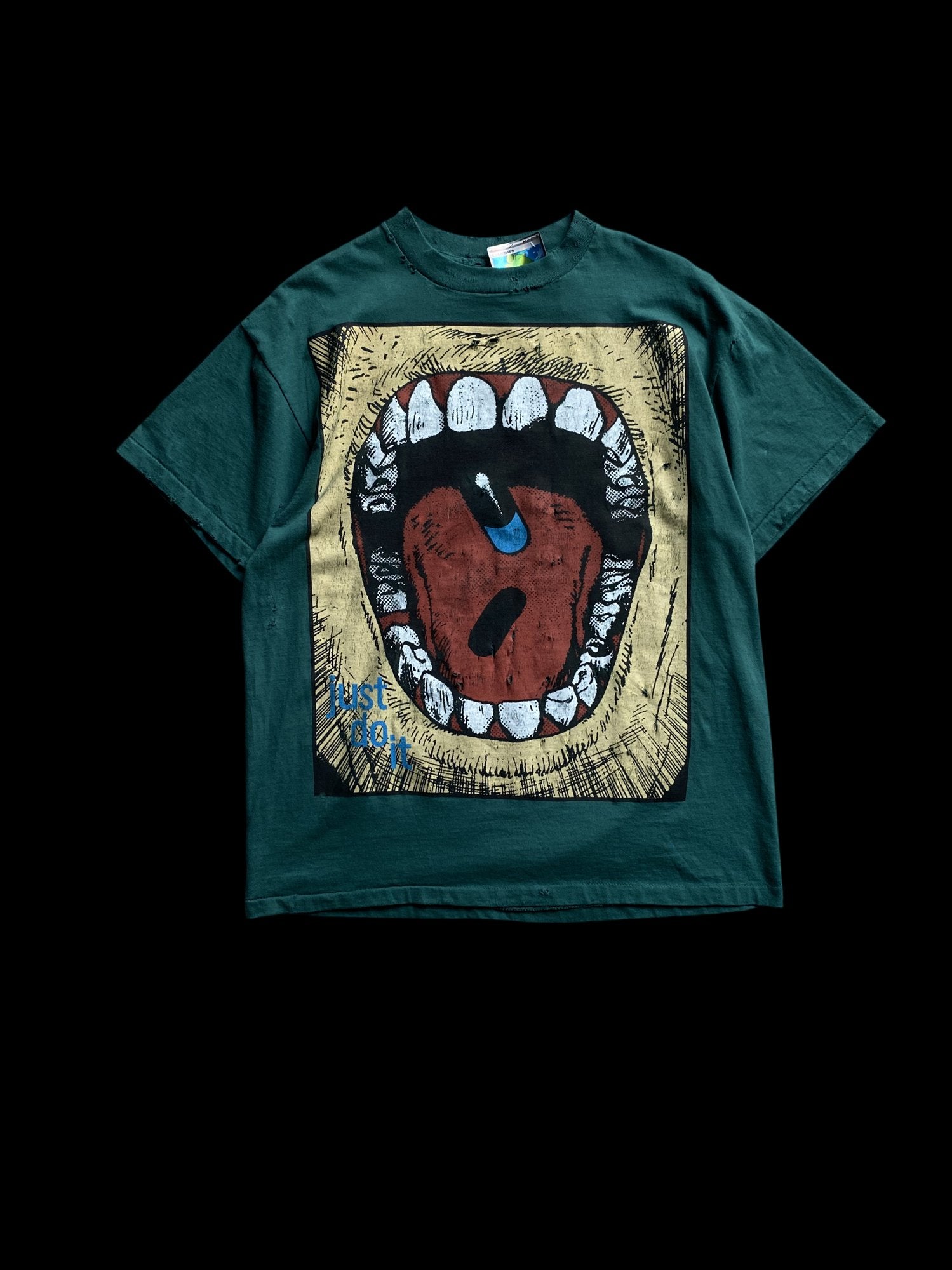Akira 'Just Do It' Screen Stars Graphic T-Shirt Green