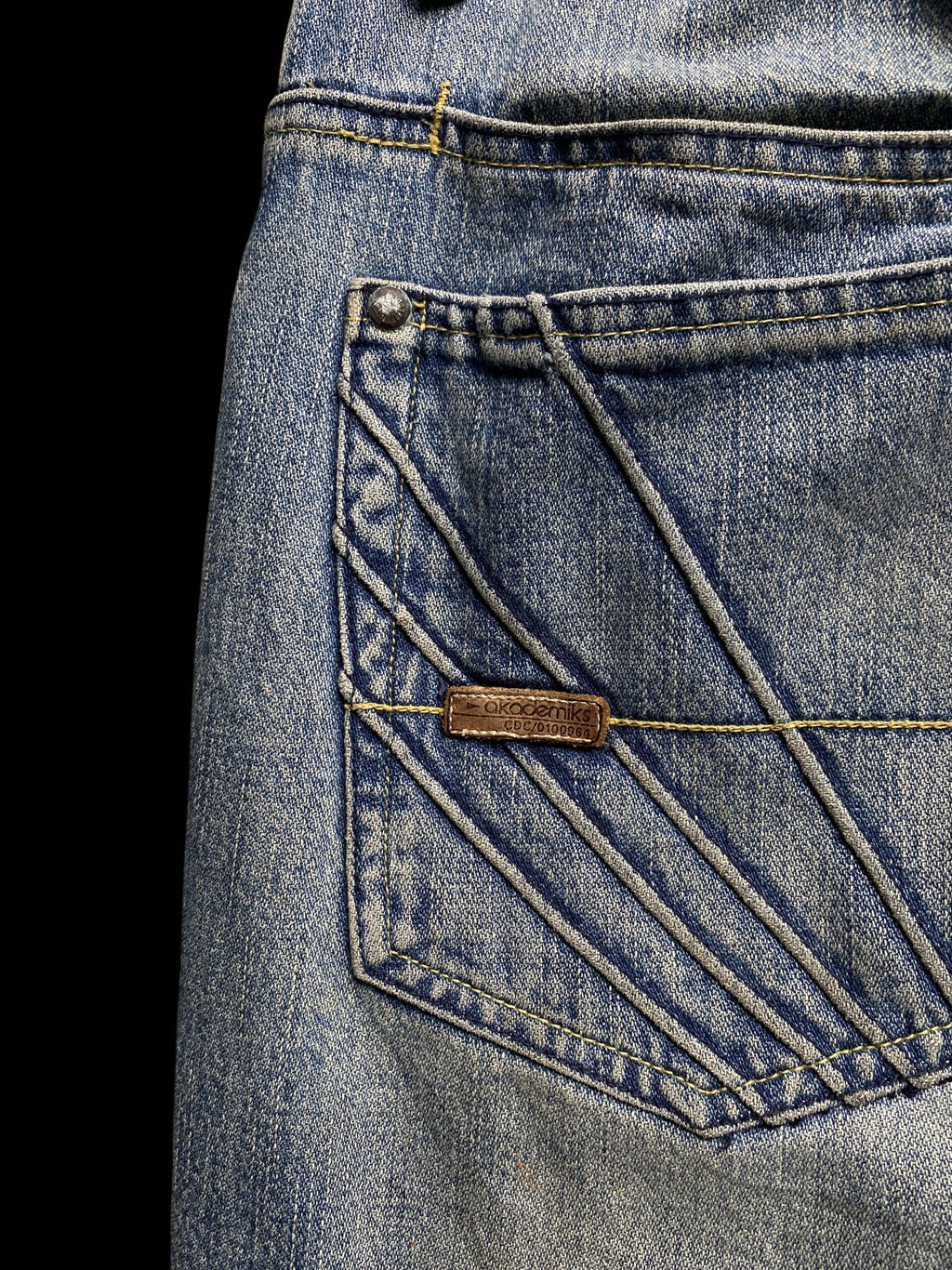 Akademiks Distressed Denim Wide Leg Jeans Blue