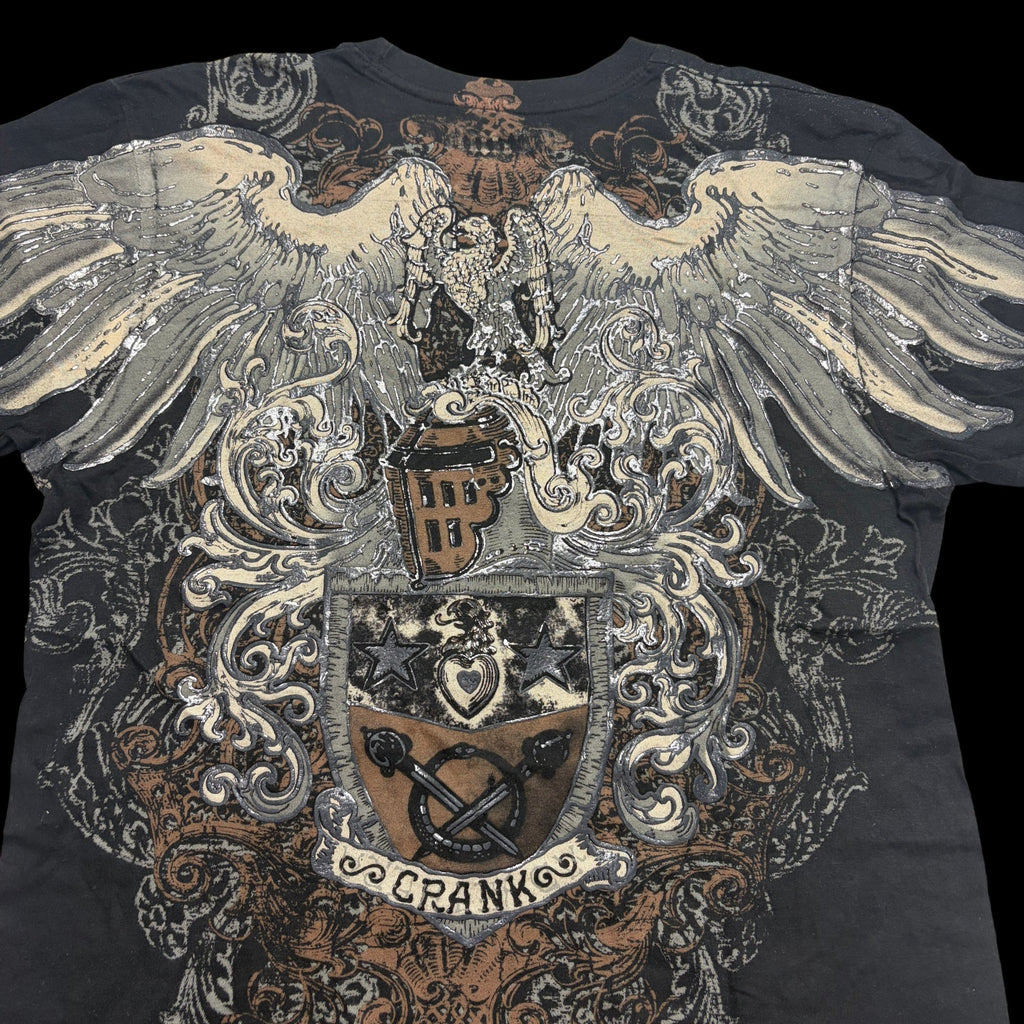 Crank All Over Graphic Short Sleeve T-Shirt Black