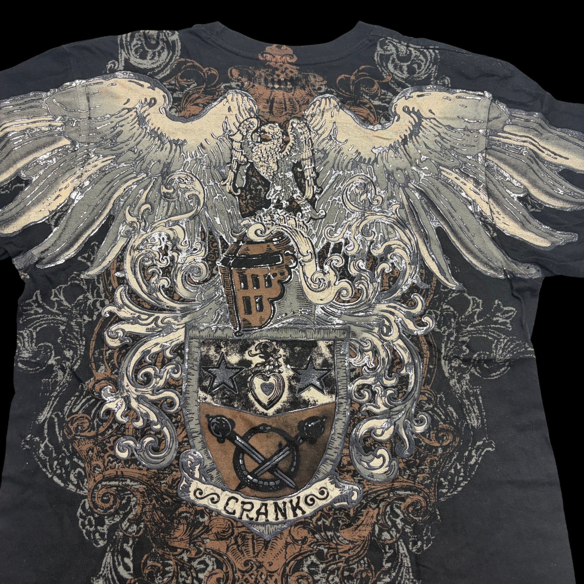 Crank All Over Graphic Short Sleeve T-Shirt Black
