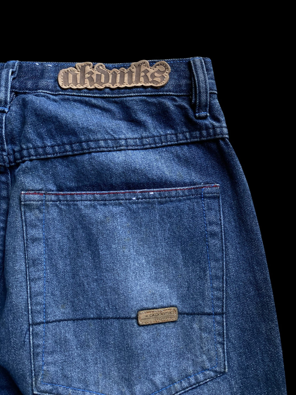 Akdmks Wide Leg Denim Jeans Blue