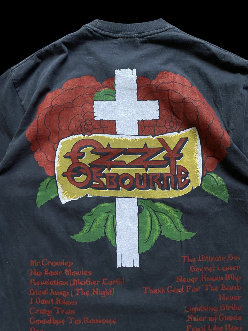 Vintage Reprint Ozzy Osbourne 90's Graphic Band T-Shirt Black