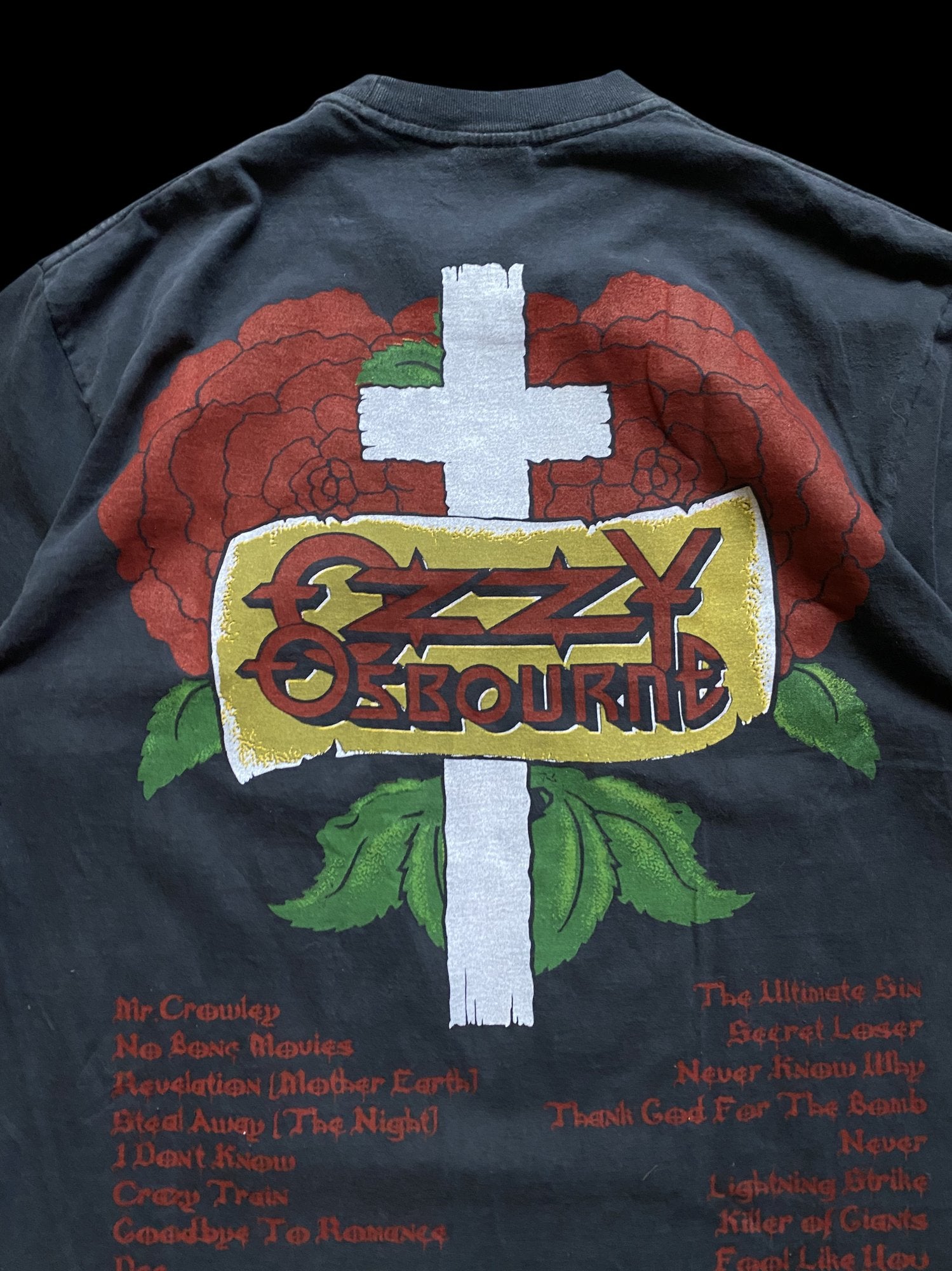 Vintage Reprint Ozzy Osbourne 90's Graphic Band T-Shirt Black