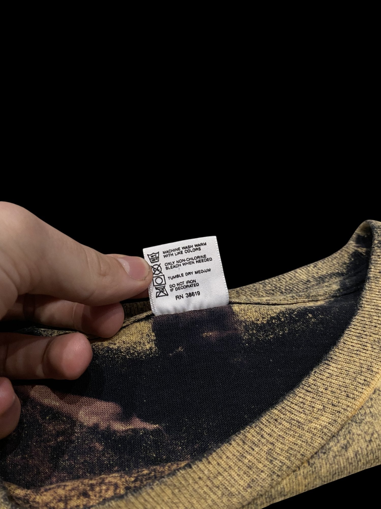 89' Anvil Graphic Skull T-shirt Black Yellow