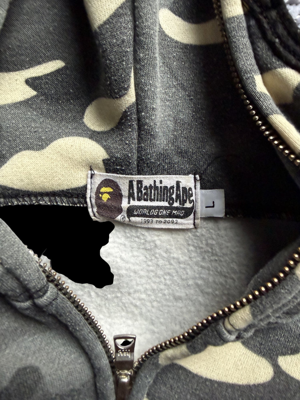 2010' BAPE Hoodie Grey Camo