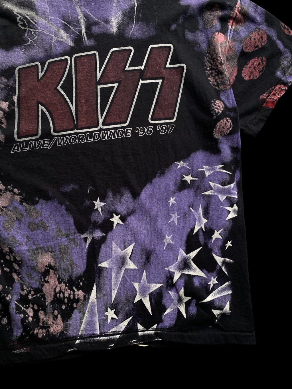 Vintage Reprint KISS 90's Alive Worldwide Tour Graphic T-Shirt Black