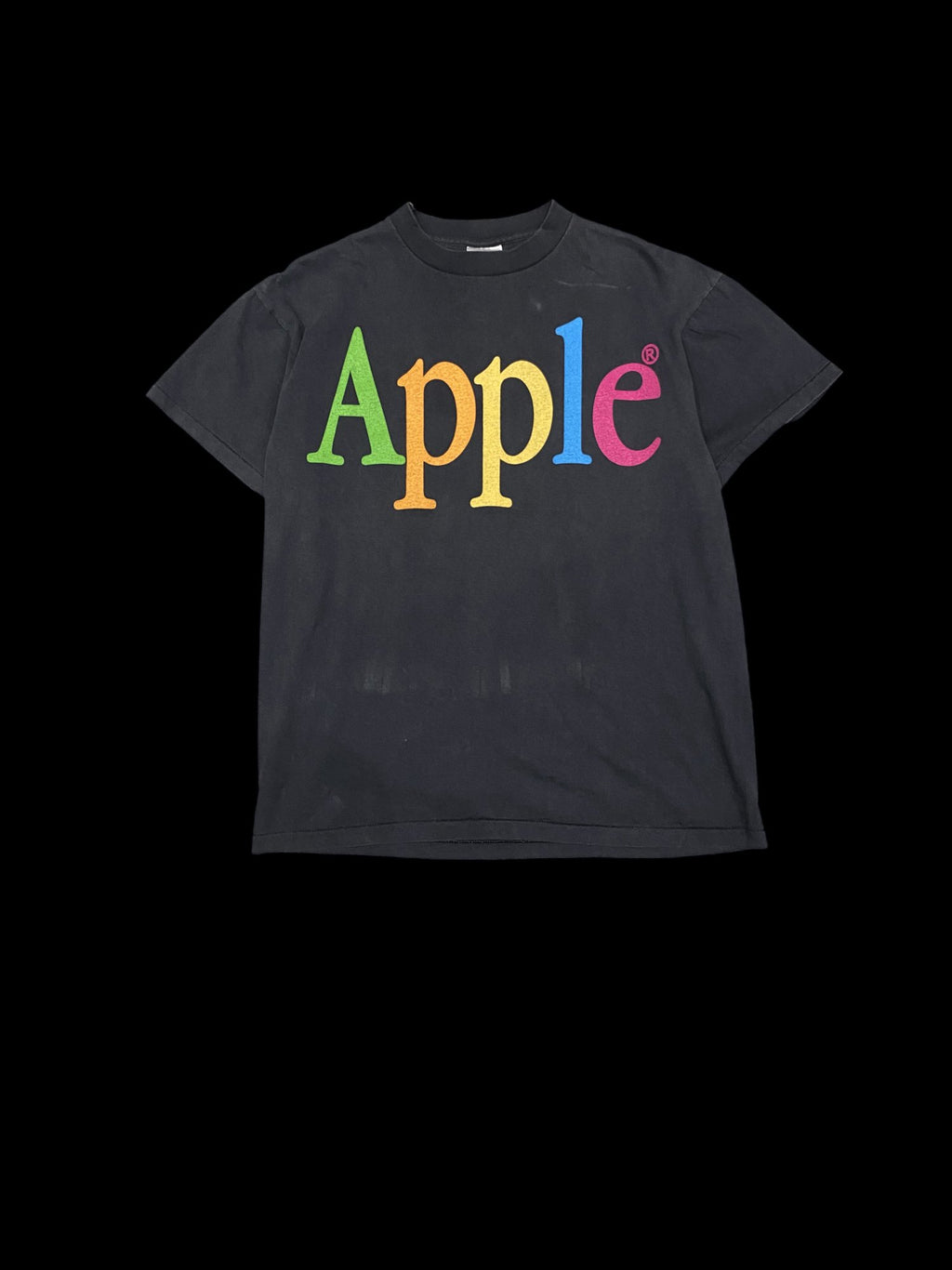 Vintage Reprint Apple Rumba Graphic T-Shirt Black