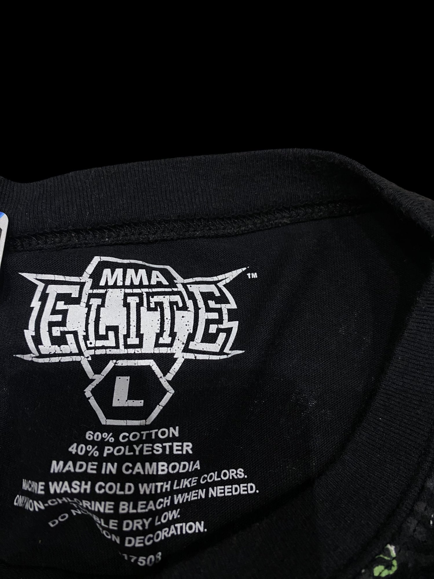 MMA Elite Graphic Long Sleeve T-Shirt Black