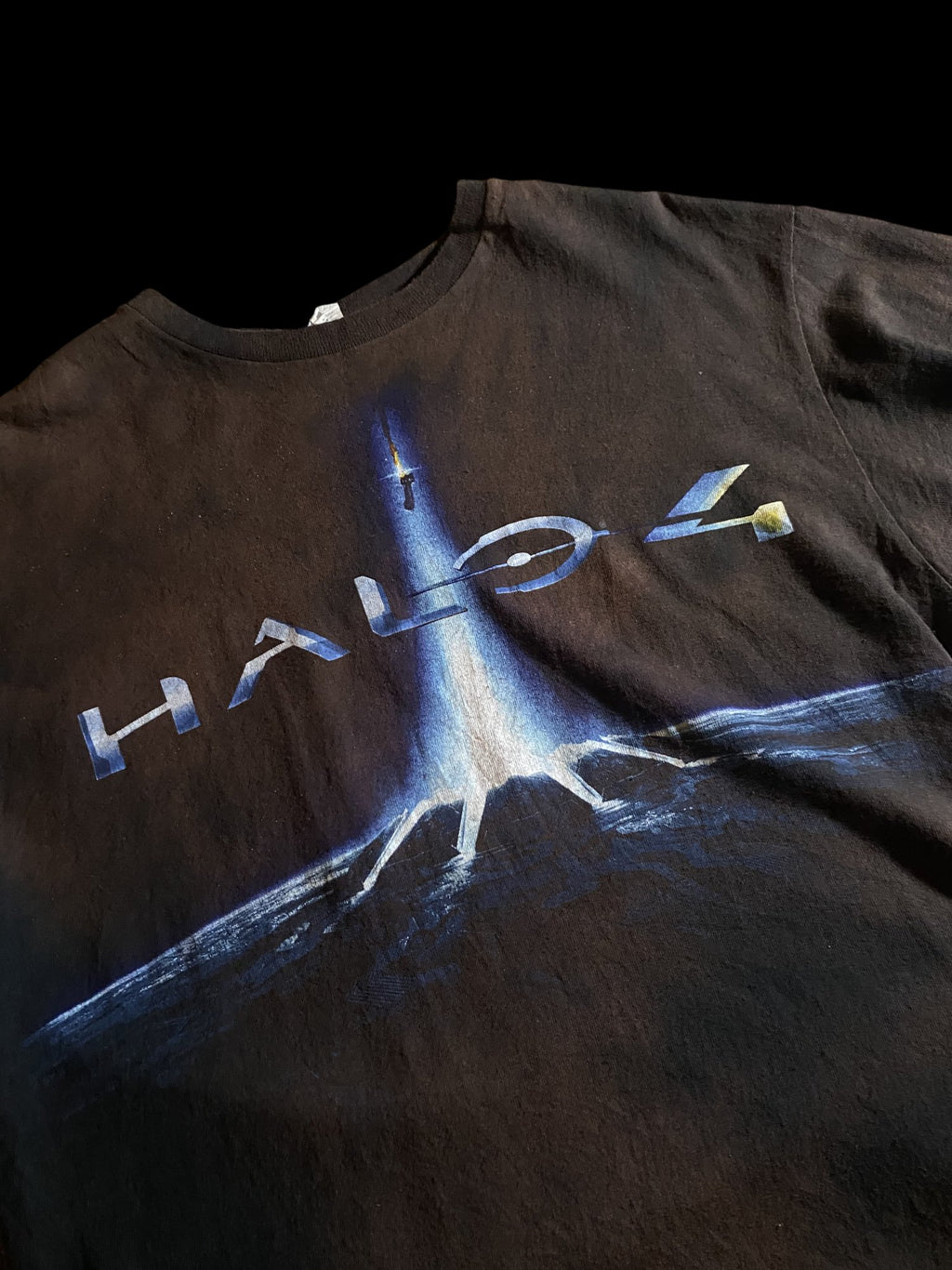 Vintage Delta Pro Weight Halo 4 Graphic T-Shirt Black