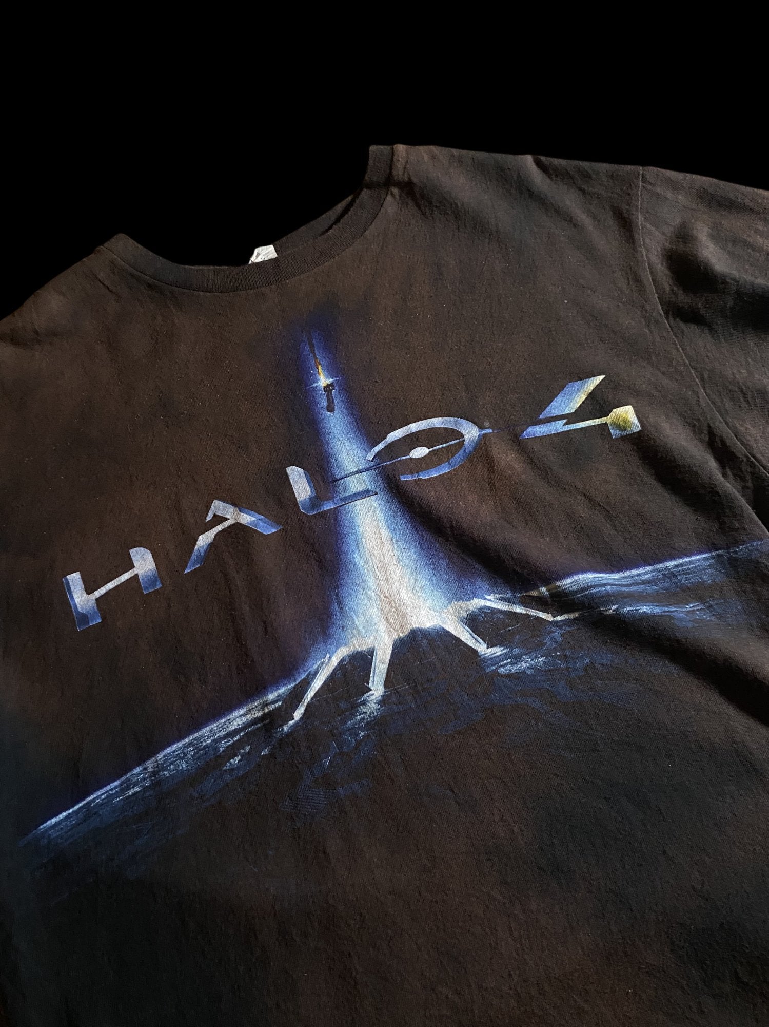 Vintage Delta Pro Weight Halo 4 Graphic T-Shirt Black