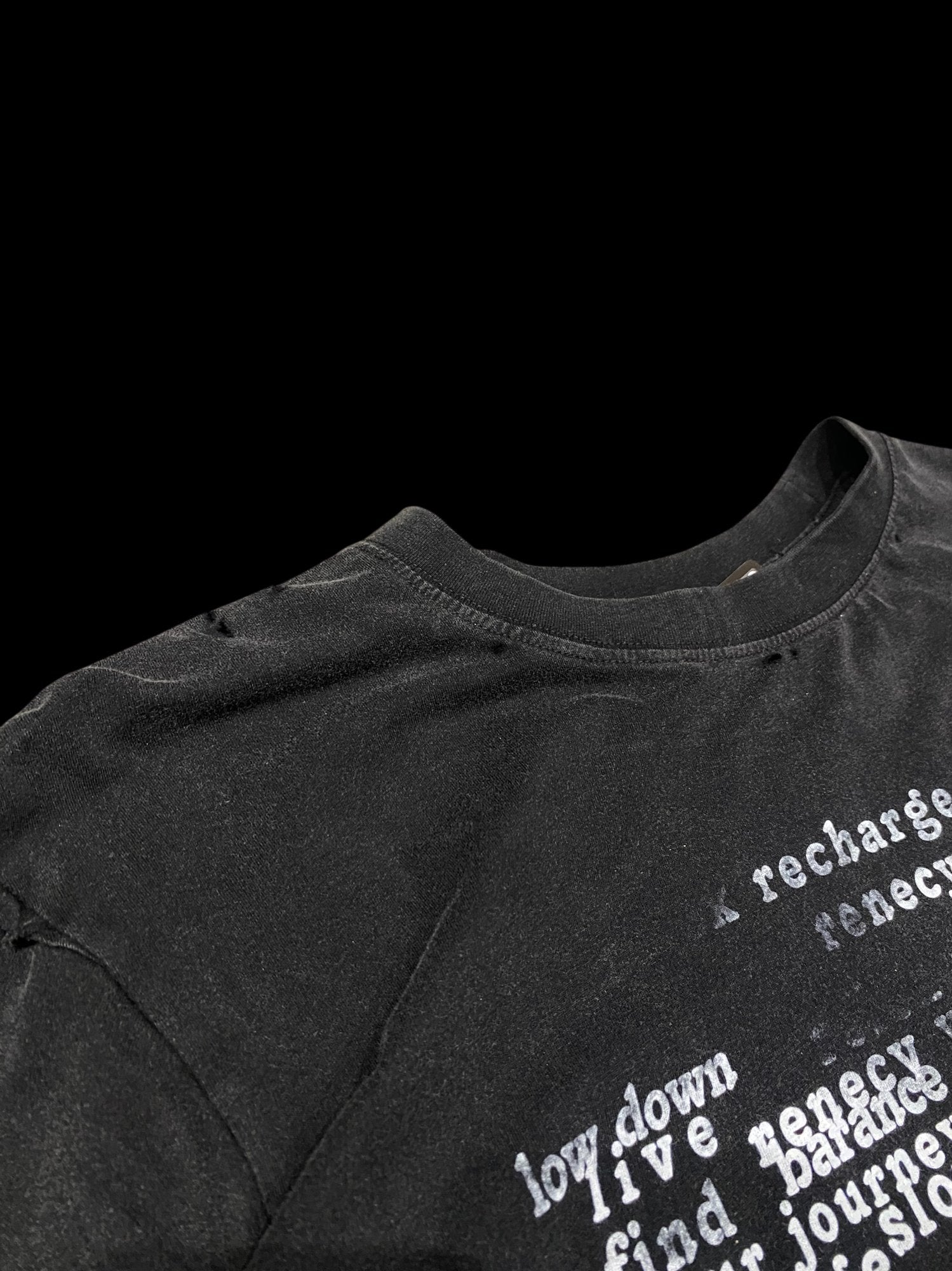 Graphic Long Sleeve Layered T-shirt Black
