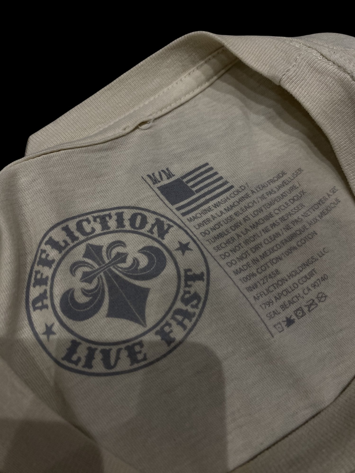 Affliction Graphic T-Shirt Beige