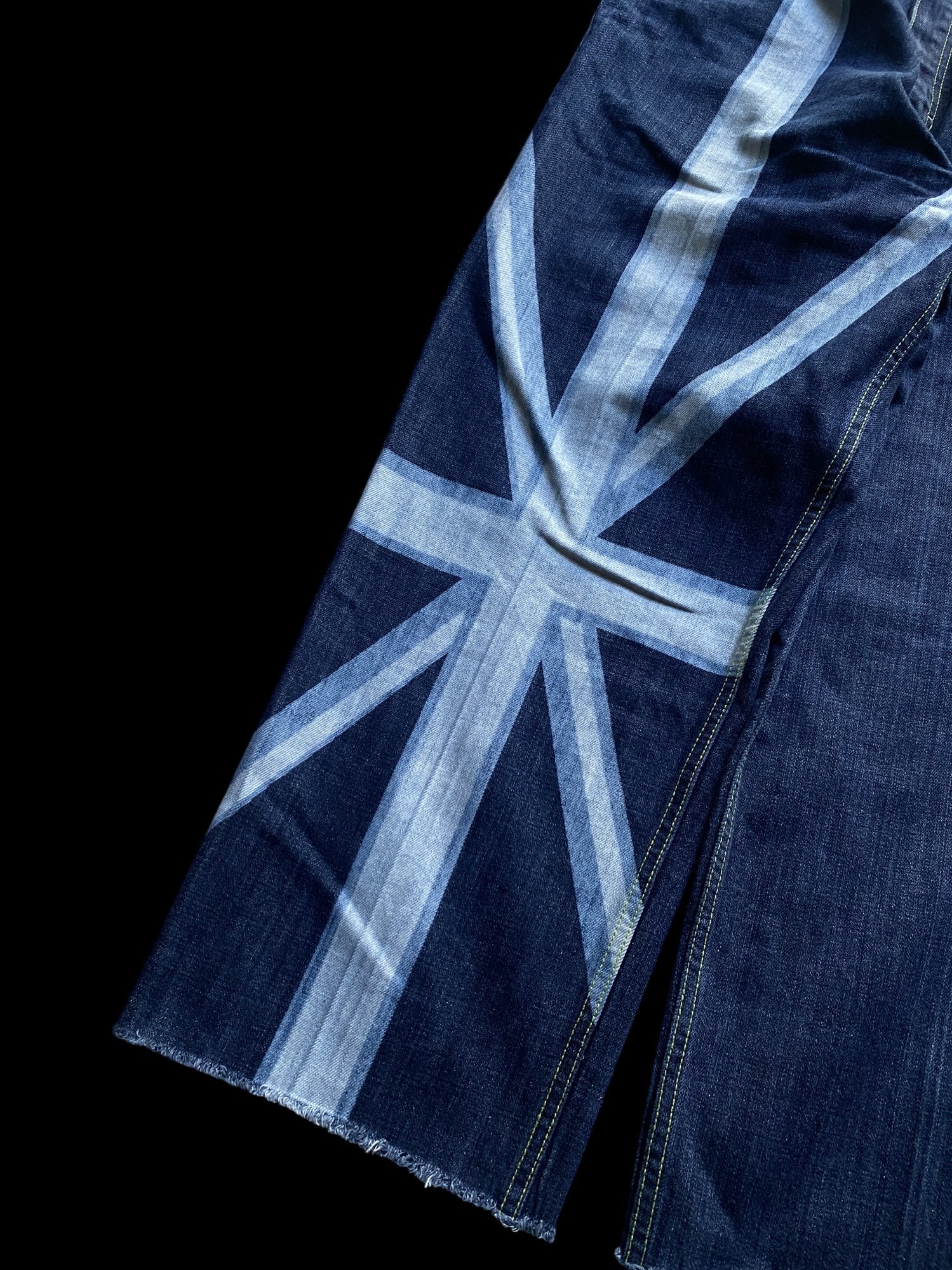 Coogi Union Jack Graphic Denim Jeans Blue