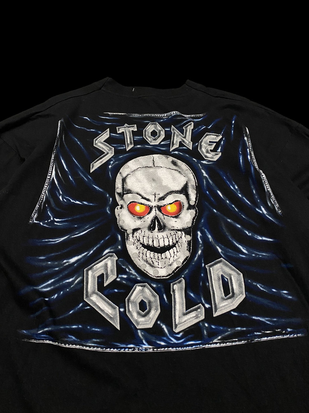 Vintage 1999 WWF Stone Cold Steve Austin Graphic T-Shirt Black