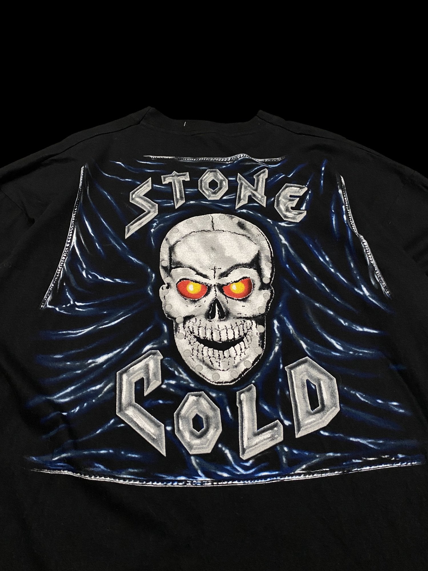 Vintage 1999 WWF Stone Cold Steve Austin Graphic T-Shirt Black