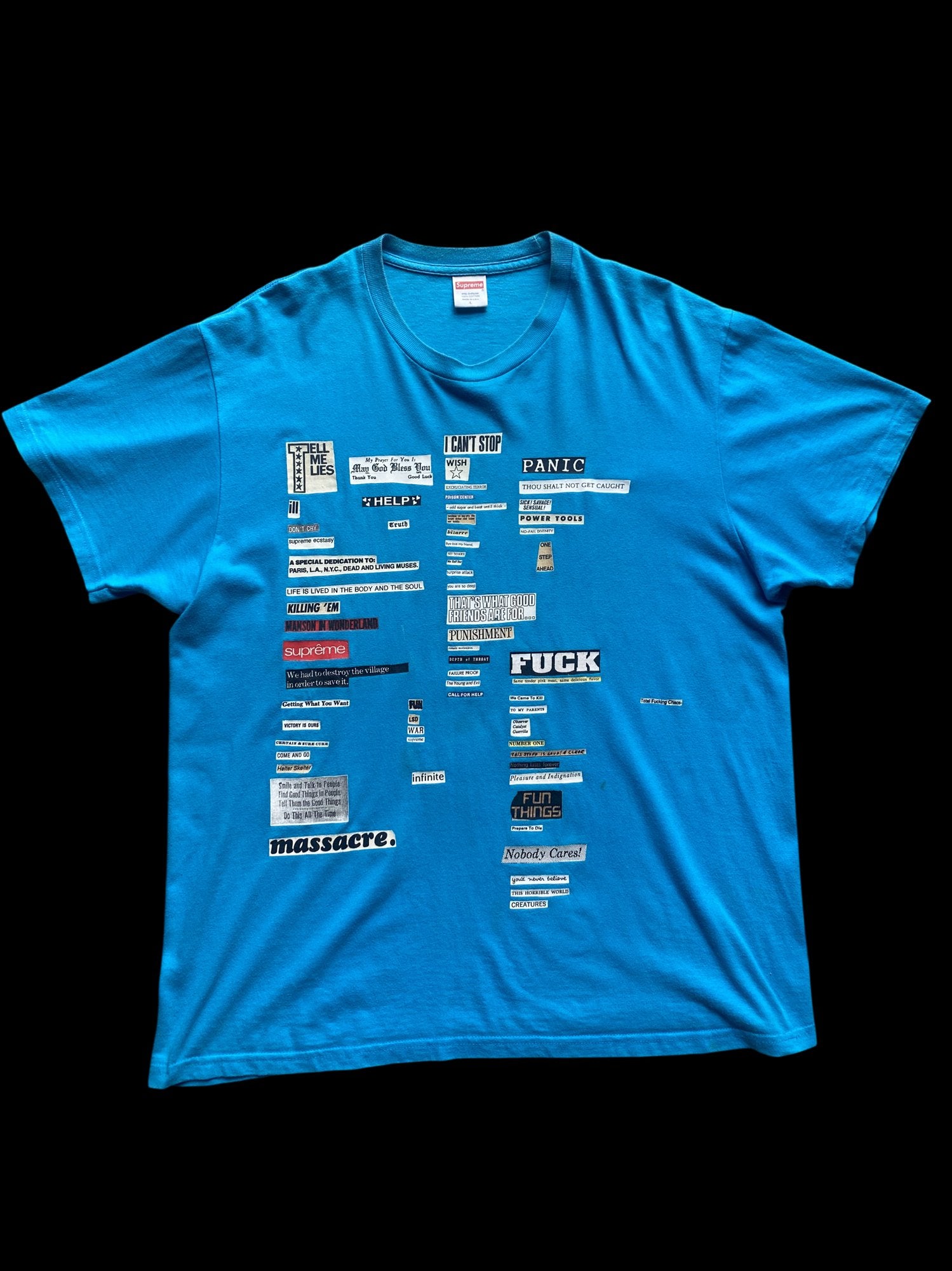 Supreme Graphic Print T-Shirt Blue