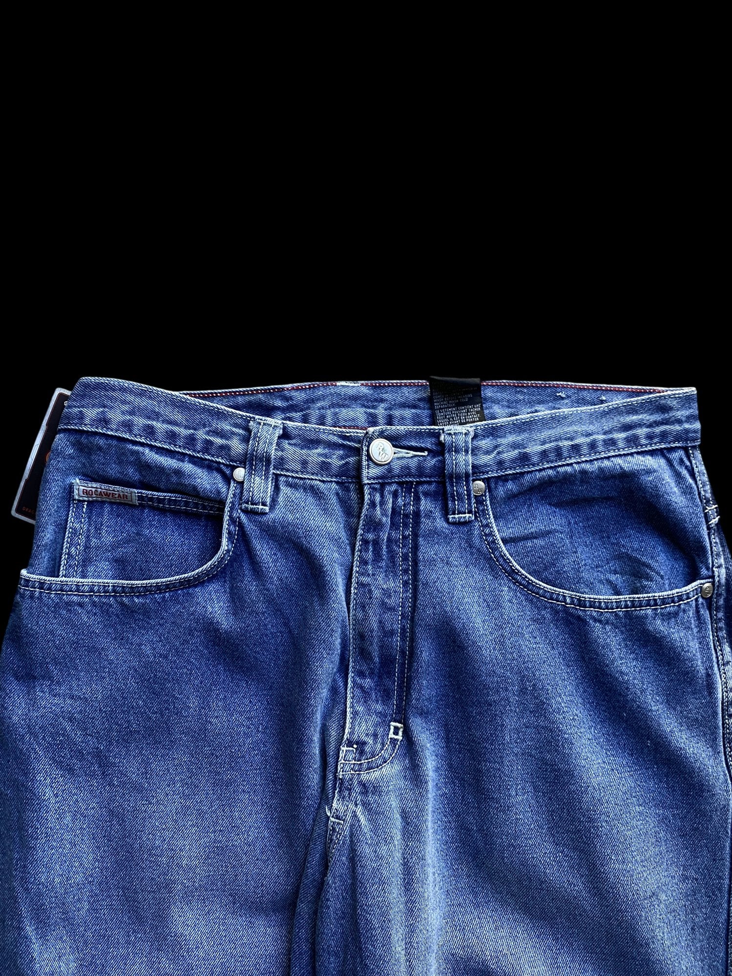 Rocawear Wide Leg Denim Jeans Blue
