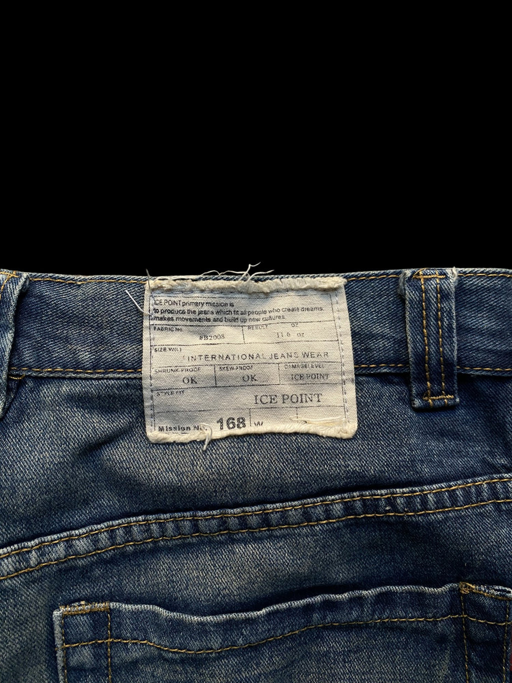 Ice Point Skull Graphic Denim Jeans Blue