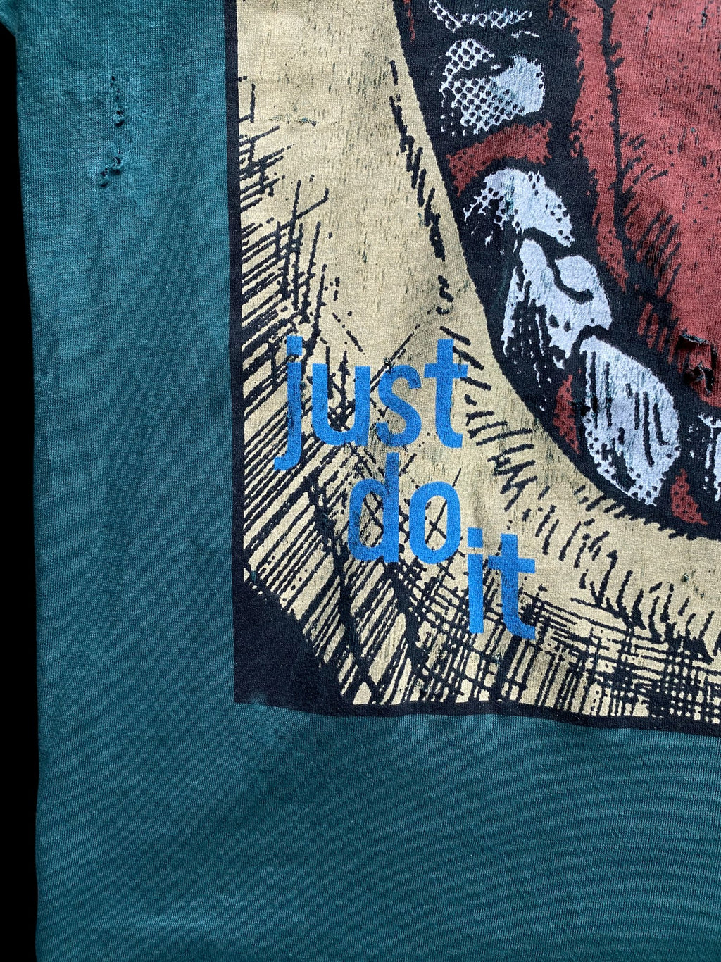 Akira 'Just Do It' Screen Stars Graphic T-Shirt Green