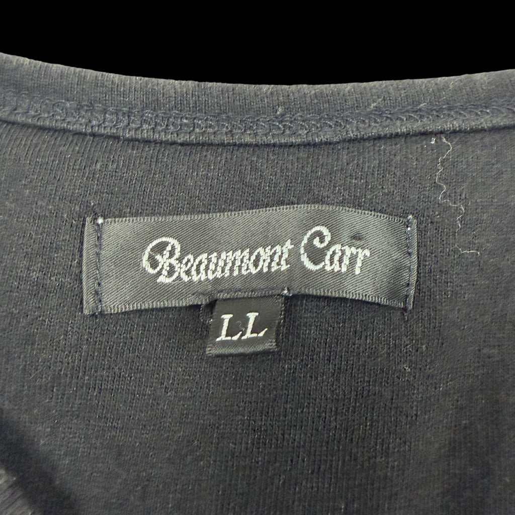 00' Beaumont Carr Graphic Text Print V-Neck Tee