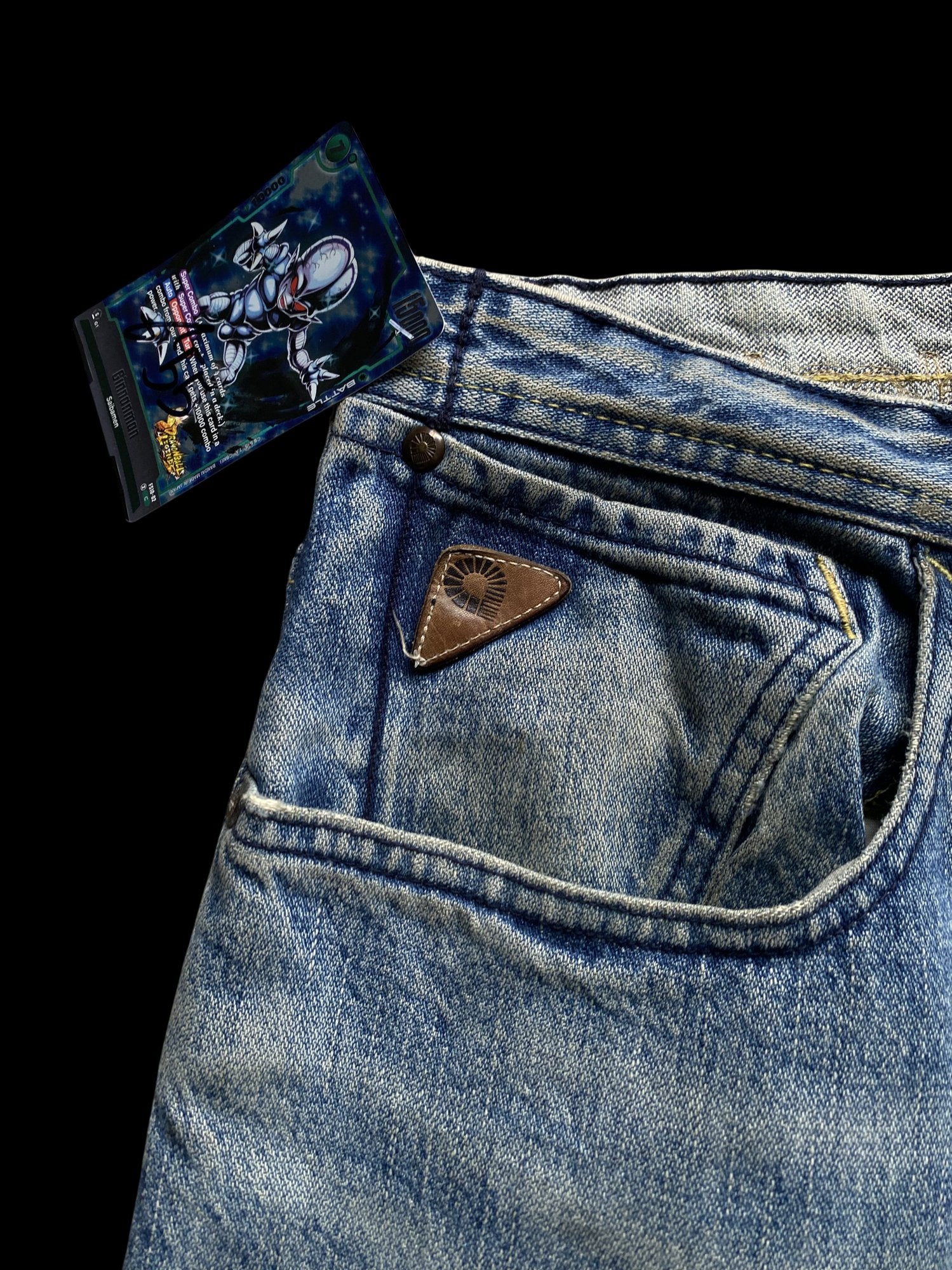 Akademiks Distressed Denim Wide Leg Jeans Blue