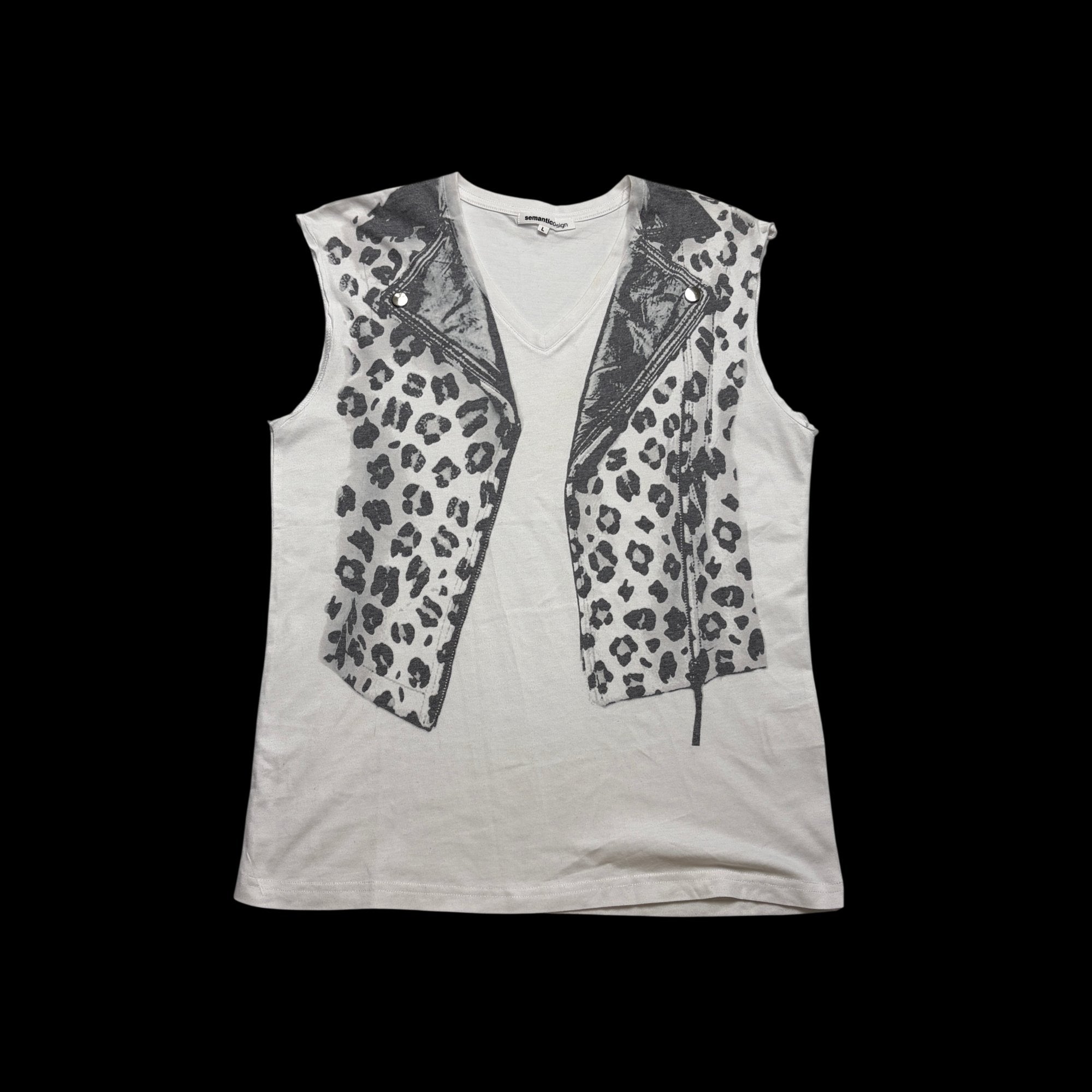 00' Semantic Design Sleeveless Graphic Tank
