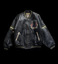 Avirex 90's Full-Zip Leather Bomber Jacket Black
