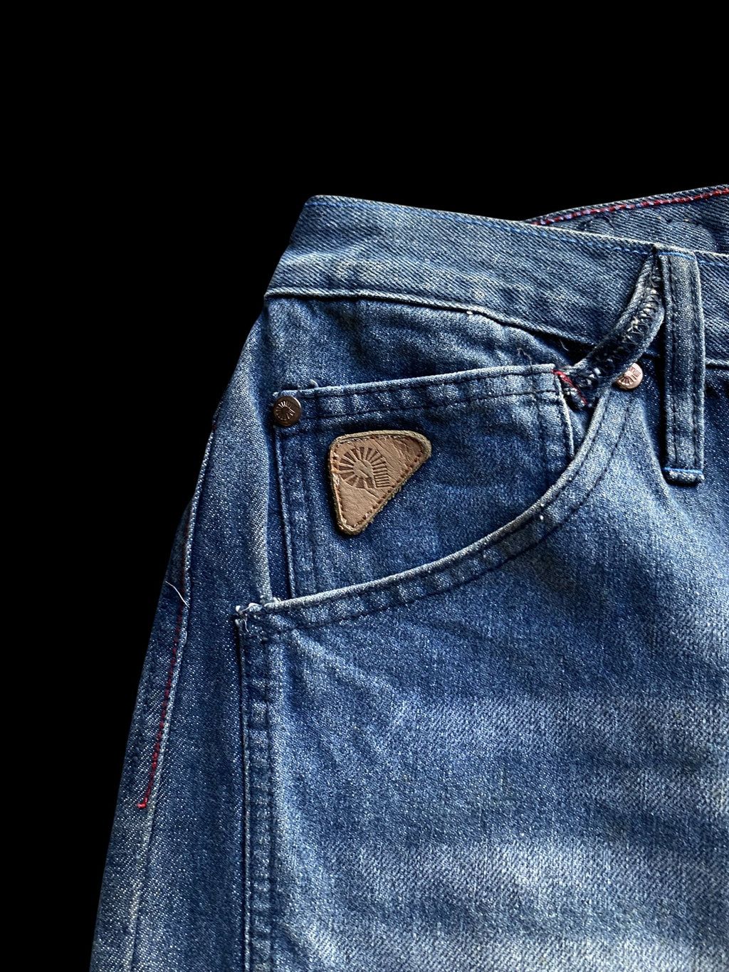 Akdmks Wide Leg Denim Jeans Blue
