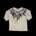 00' Feather Graphic Text T-shirt