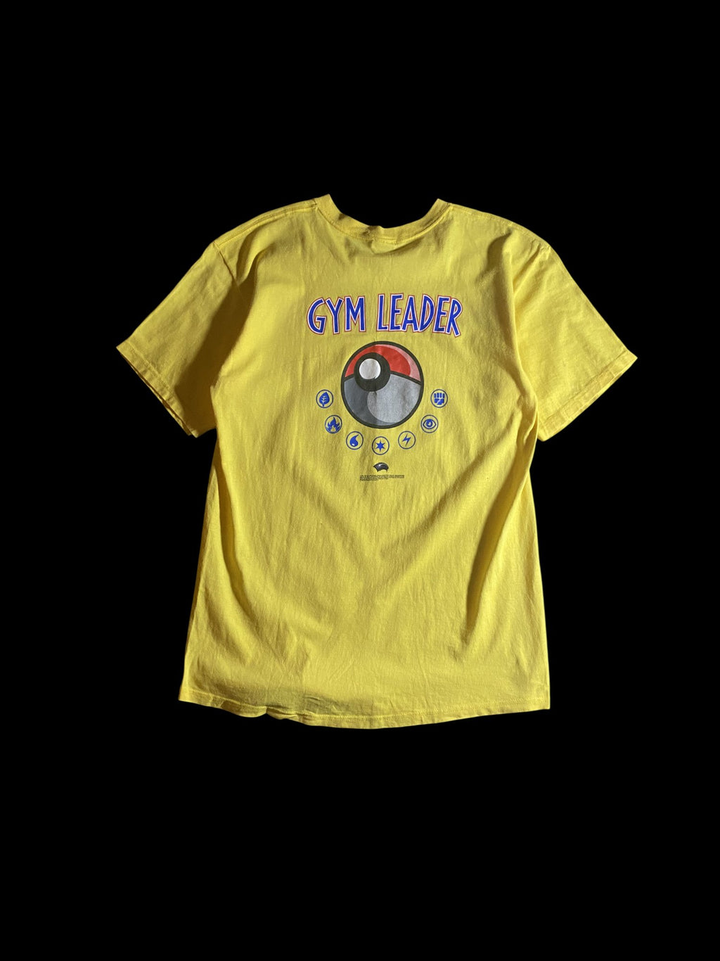 Vintage 90's Anvil Pokémon Gym Leader Graphic T-Shirt Yellow
