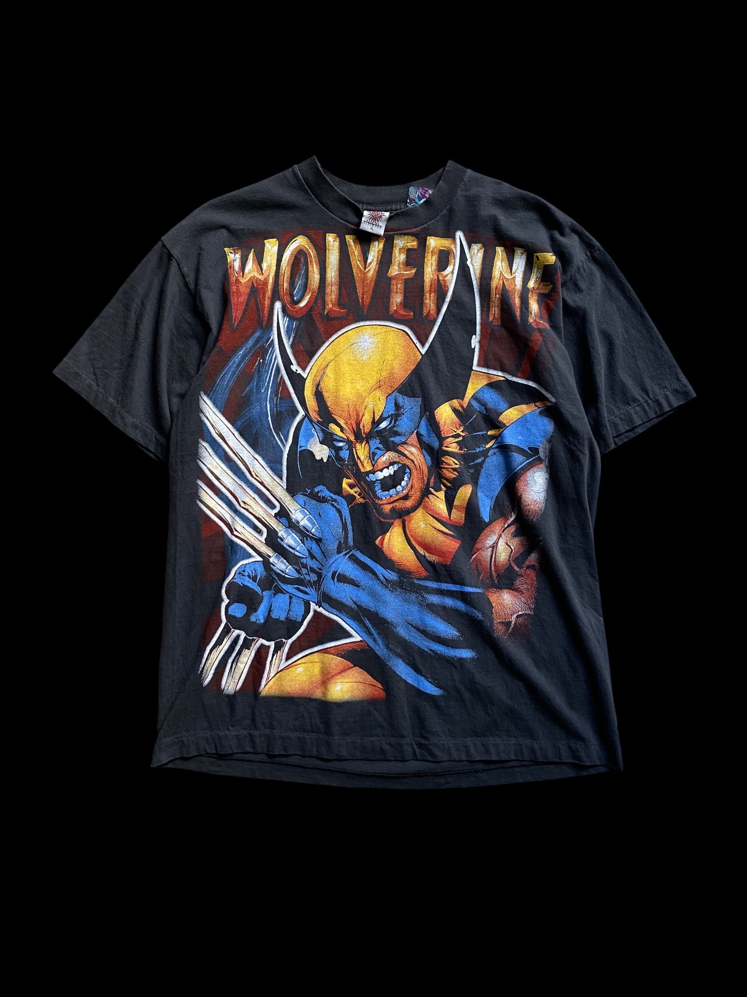 Vintage Reprint Marvel Wolverine Comic Graphic T-Shirt Black