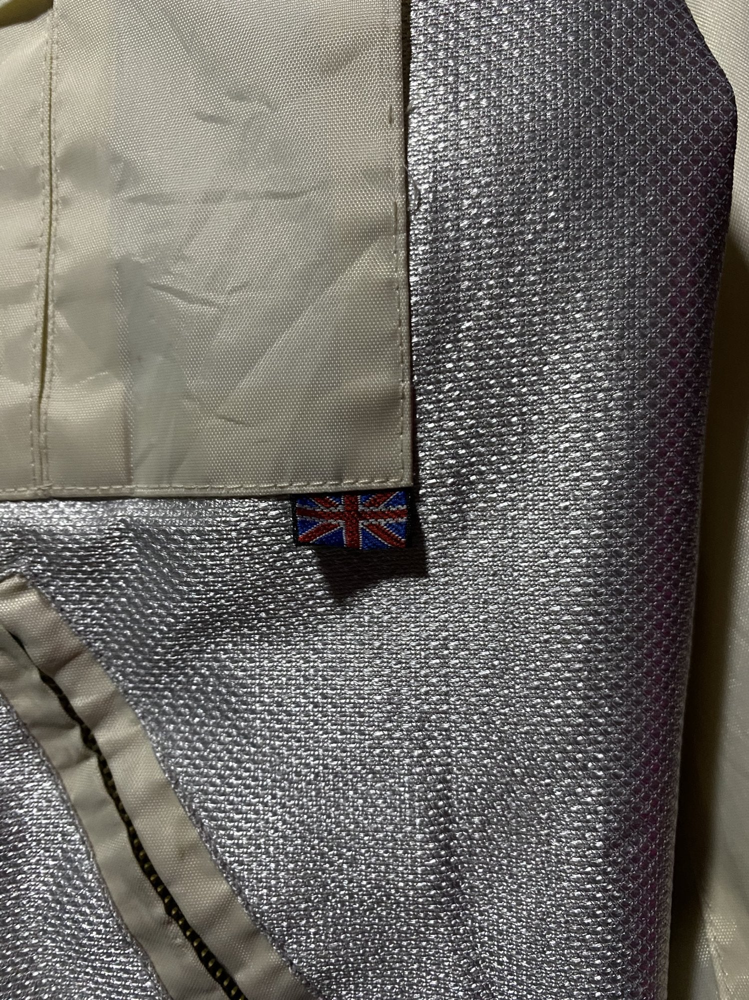 Vintage Belstaff Reflective Moto Jacket Beige Silver