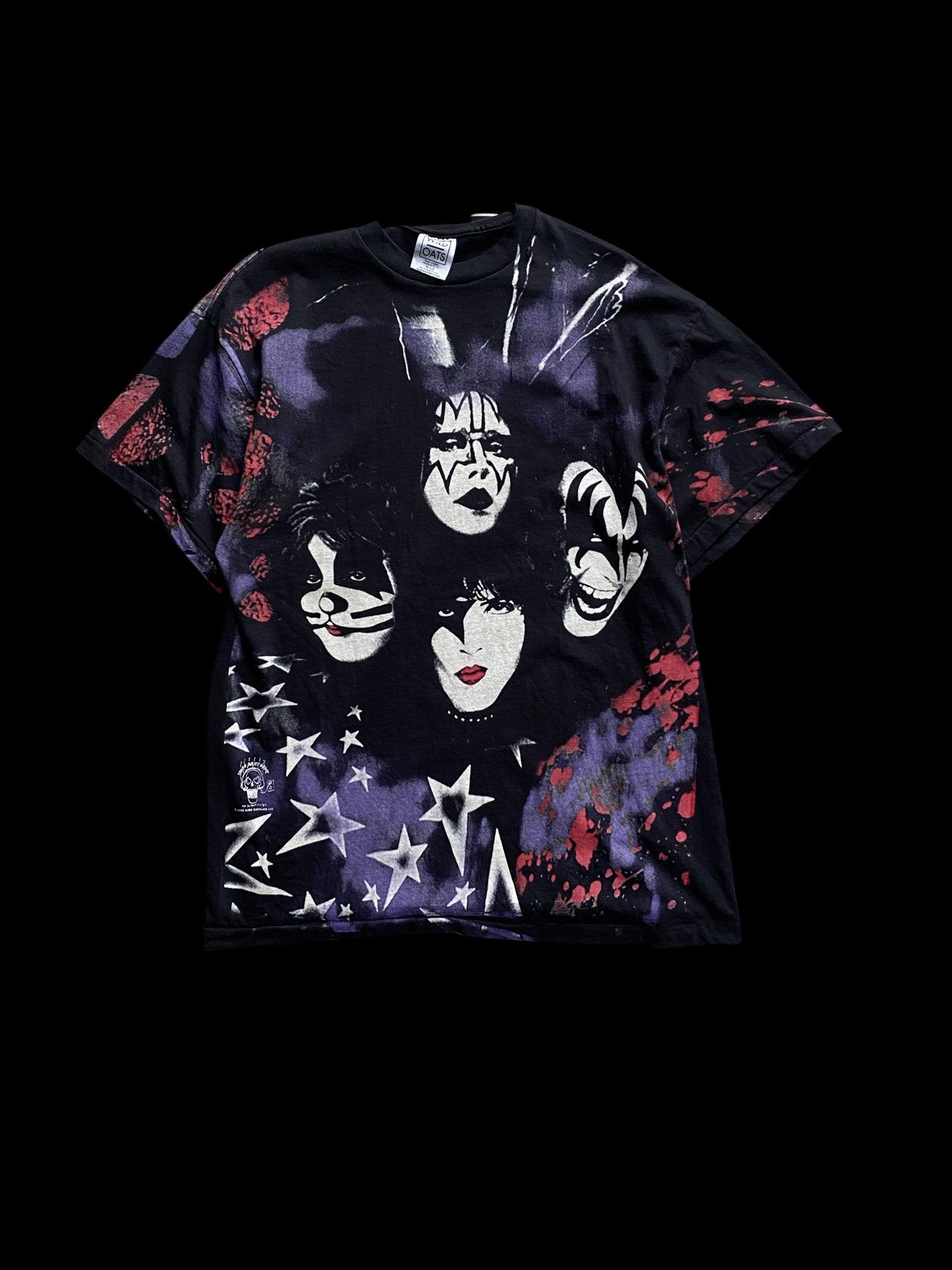 Vintage Reprint KISS 90's Alive Worldwide Tour Graphic T-Shirt Black