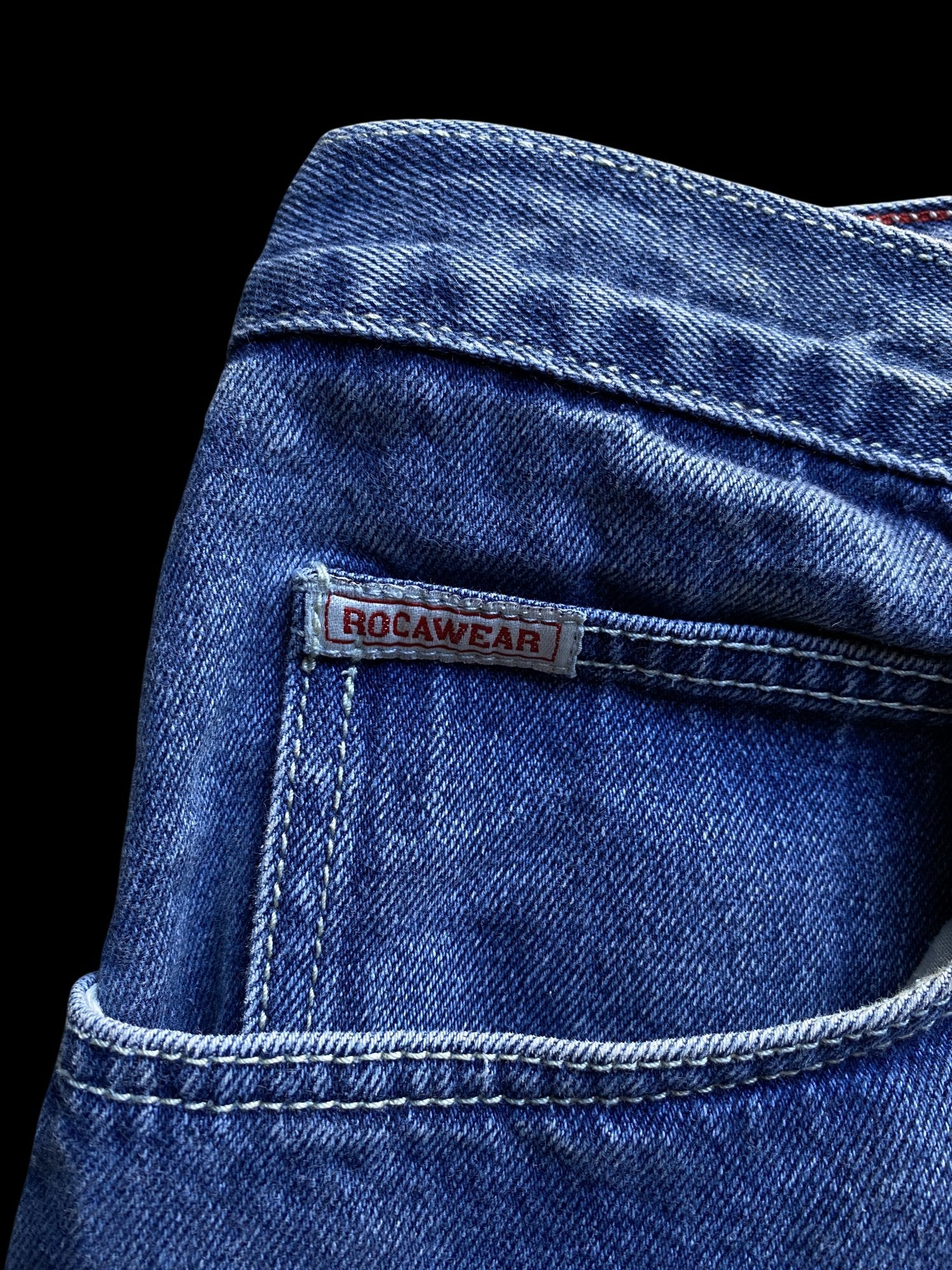 Rocawear Wide Leg Denim Jeans Blue